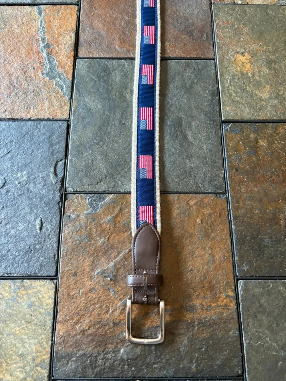 JAAJ Handcrafted patriotic American flag belt men's size 30 / 75